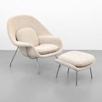 Eero Saarinen Womb Chair & Ottoman - Sold for $4,225 on 05-25-2019 (Lot 1).jpg